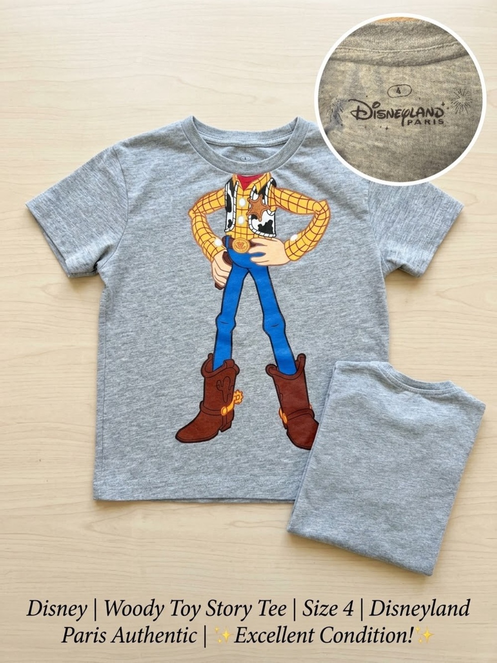 Disney Woody Toy Story Short Sleeve Tee - Gray